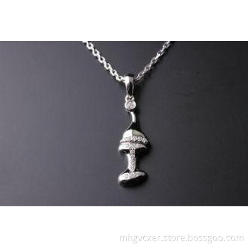 Handcrafted Silver CZ Pendant , girls personalized cz jewel